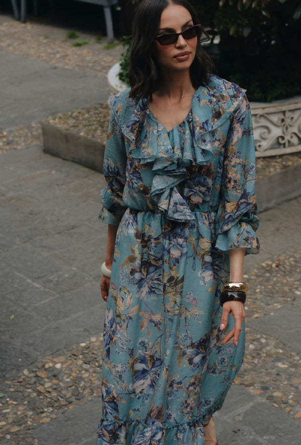 Talija ženska haljina plava D2