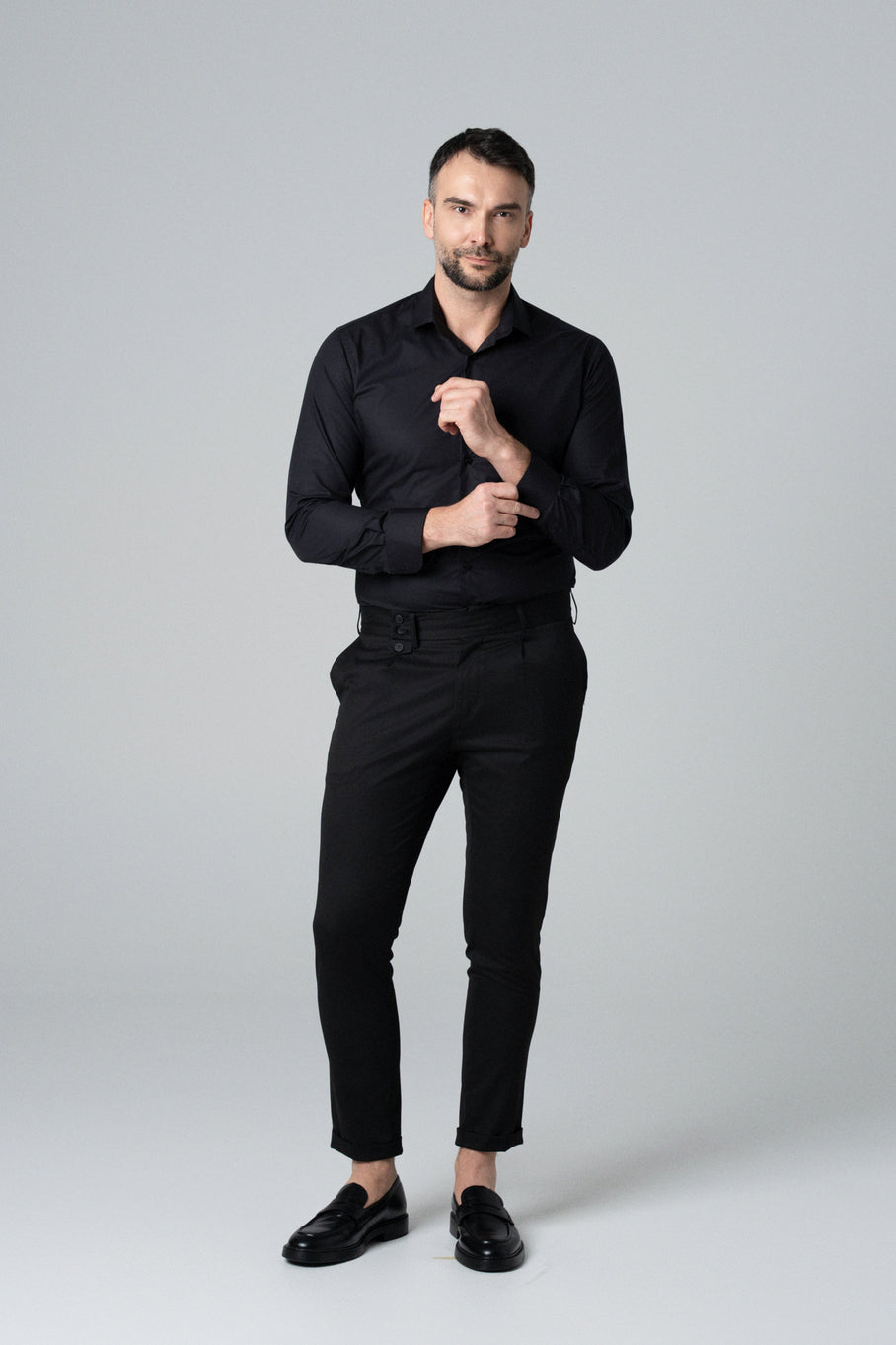 Crne muške pantalone