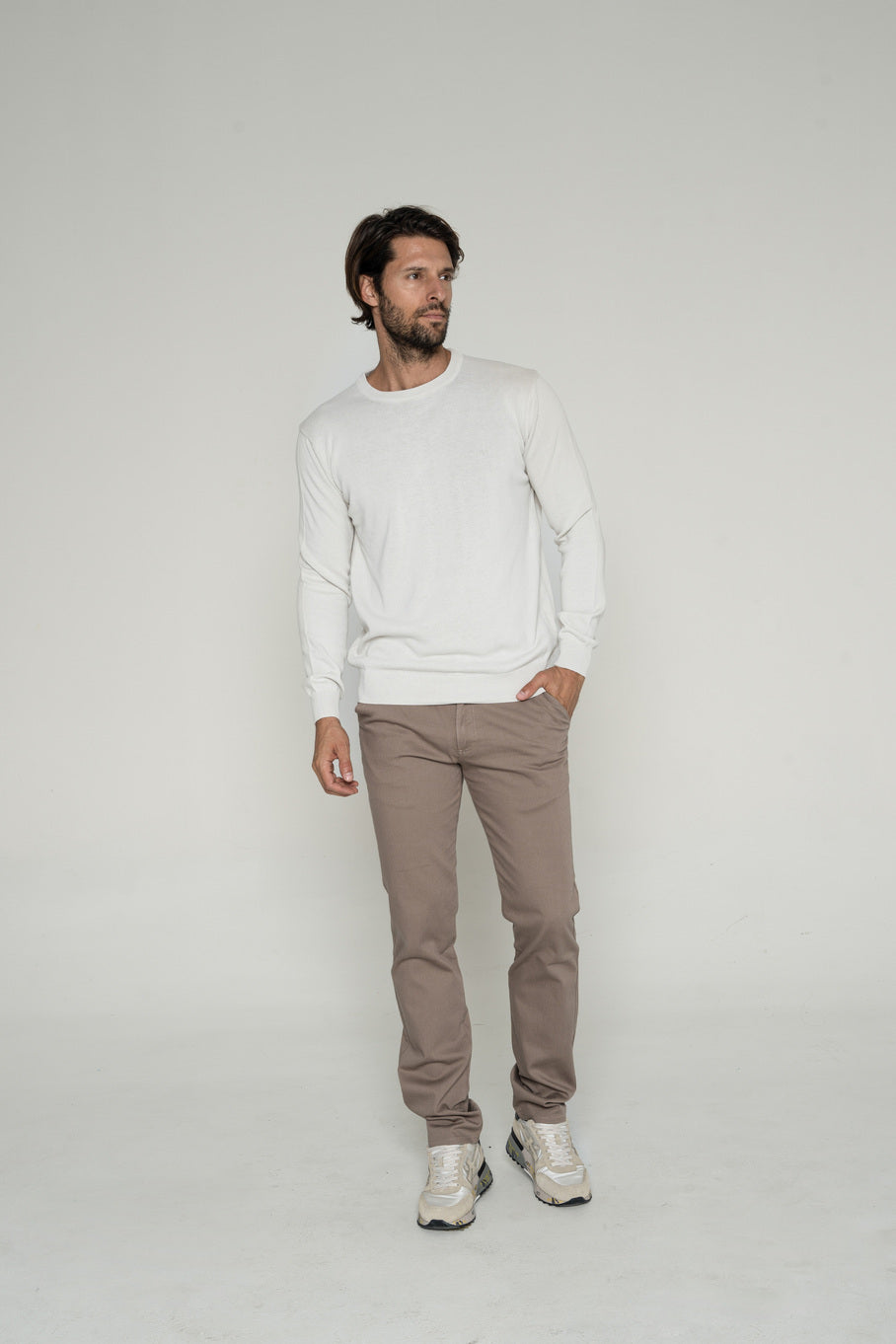 Bež muške pantalone classic
