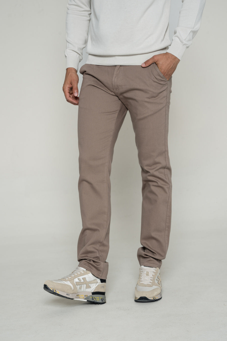 Bež muške pantalone classic
