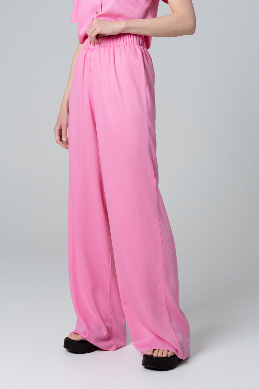 Ženske pantalone viskoza ROZE
